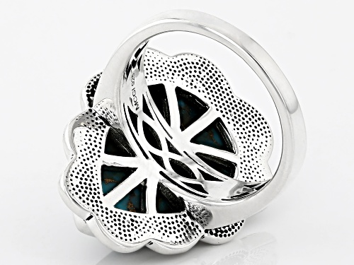 Southwest Style by JTV™ 20x14mm Turquoise Sterling Silver Statement Ring - Size 7