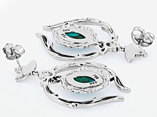 Southwest Style by JTV™ 13x8mm Marquise Turquoise Sterling Silver Earrings