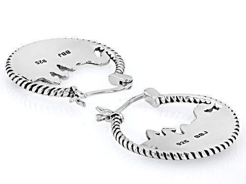 Southwest Style By JTV™ Sterling Silver Hoop Horse Motif Earrings