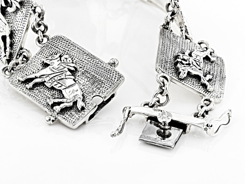 Southwest Style By JTV™ Rhodium Over Sterling Silver Native American Horse Bracelet - Size 8
