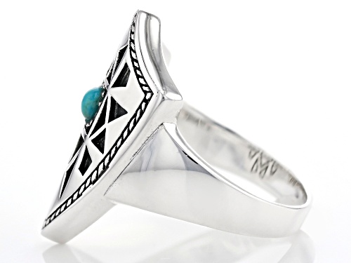 Southwest Style By JTV™ Mens Turquoise Rhodium Over Silver Ring - Size 12