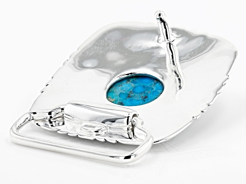 Southwest Style By JTV™ Turquoise Silver Over Brass Belt Buckle