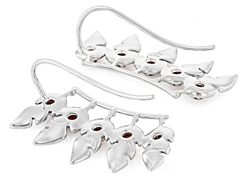 Southwest Style By JTV™ 3mm Round Sponge Coral Rhodium Over Silver Climber Earrings