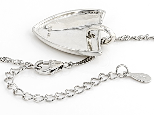 Southwest Style By JTV™ Rhodium Over Silver Map Coordinate Pendant With 24