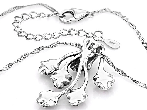 Southwest Style by JTV™ 5x3mm Purple Spiny Oyster Shell Sterling Silver Floral Pendant With Chain