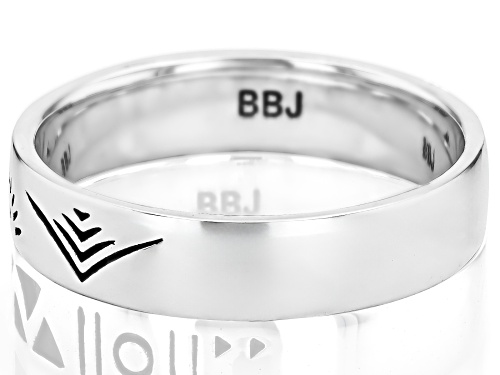 Southwest Style by JTV™ Oxidized Sterling Silver Band Ring Set of 2 - Size 7