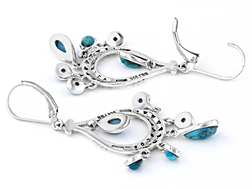 Southwest Style by JTV™ Blue Turquoise Sterling Silver Dangle Earrings