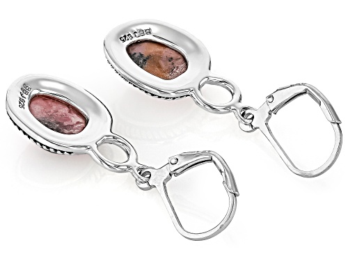 Southwest Style By JTV™ 10x8mm Rhodonite Sterling Silver Dangle Earrings
