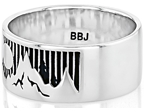 Southwest Style by JTV™ Oxidized Sterling Silver Nature Landscape Band Ring - Size 9