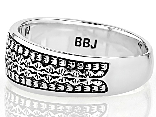 Southwest Style by JTV™ Oxidized Sterling Silver Band Ring - Size 6