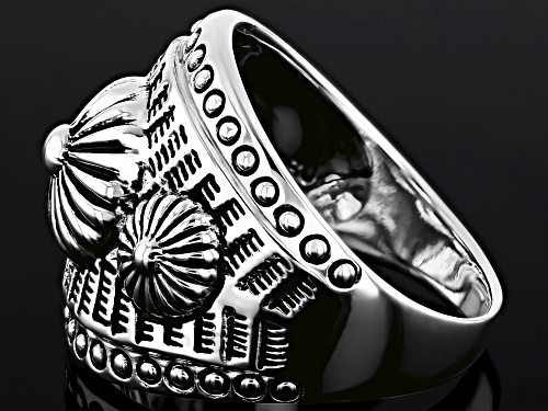 Southwest Style by JTV™ Oxidized Sterling Silver Textured Ring - Size 7