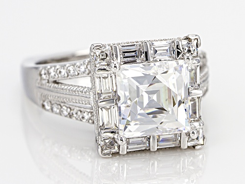 Bella Luce ® Featuring Tycoon Cut ®7.78ctw Square/Round/Baguette Platineve® Ring - Size 8
