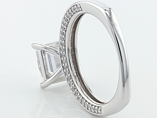 Tycoon For Bella Luce® 4.96ctw Square & Round Platineve® Ring (3.28ctw Dew) - Size 8