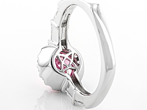 Tycoon For Bella Luce® 3.85ctw Pink & White Diamond Simulants Platineve® Ring(2.04ctw Dew) - Size 11