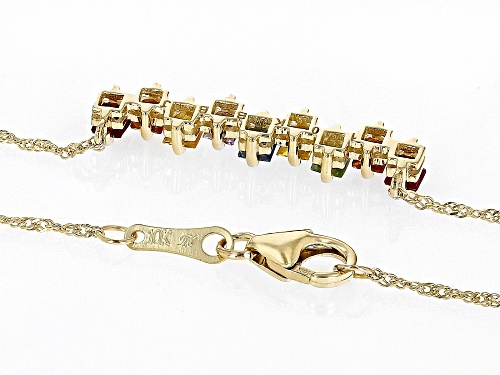 0.99ctw Multi Color Sapphire 10k Yellow Gold 18