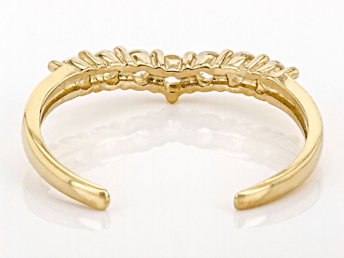 0.11ctw Lab Created White Sapphire 10k Yellow Gold Toe Ring