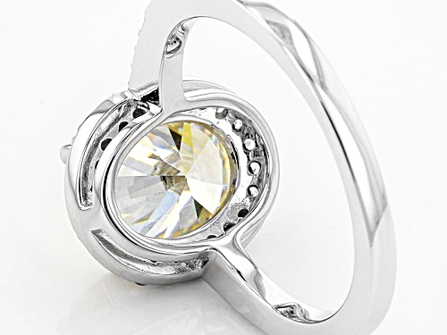 2.76ct Oval Fabulite Strontium Titanate And .22ctw White Zircon 10k White Gold Ring - Size 8