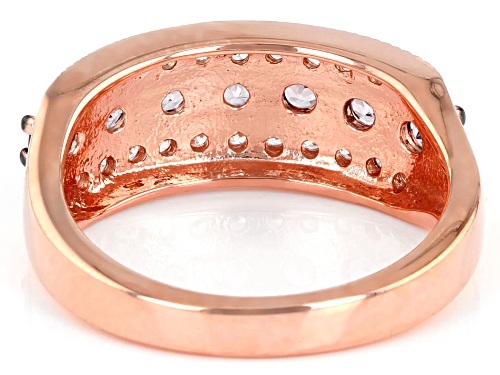 .47CTW ROUND COLOR SHIFT GARNET WITH .17CTW WHITE ZIRCON 18K ROSE GOLD OVER SILVER RING - Size 7