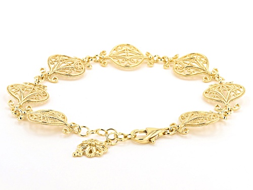 Artisan Collection Of Turkey™ 18k Yellow Gold Over Sterling Silver Bracelet - Size 7.5