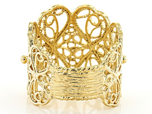 Artisan Collection of Turkey™ 18k Yellow Gold Over Sterling Silver Butterfly Ring - Size 6