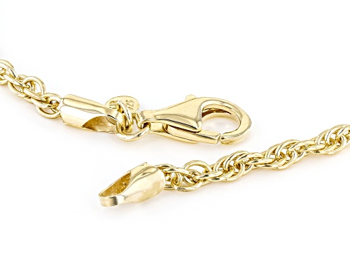Artisan Collection of Turkey™ 18k Yellow Gold Over Sterling Silver Rope Bracelet - Size 7.5