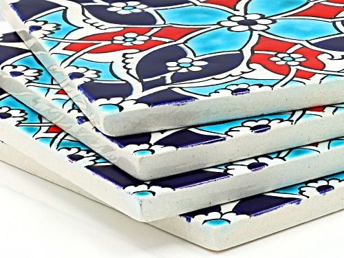 Artisan Collection of Turkey™ Multi-Color Set of Four Ceramic Coasters