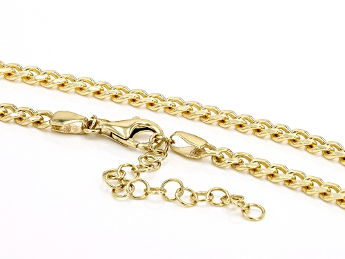 Artisan Collection of Turkey™ 18k Yellow Gold Over Sterling Silver 4.5mm Cuban Chain Necklace - Size 18