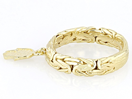 Artisan Collection of Turkey™ 18K Gold Over Silver Hamsa Hand Charm Ring - Size 7