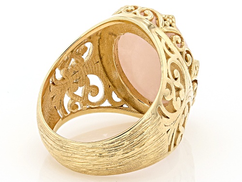 Artisan Collection of Turkey™ 18x13mm  Morganite 18K Gold Over Sterling Silver Solitaire Ring - Size 6