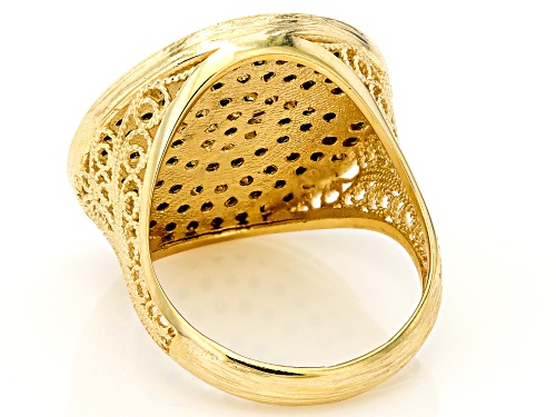 Artisan Collection of Turkey™ Multi-Color Crystal 18K Gold Over Sterling Silver Evil Eye Ring - Size 10