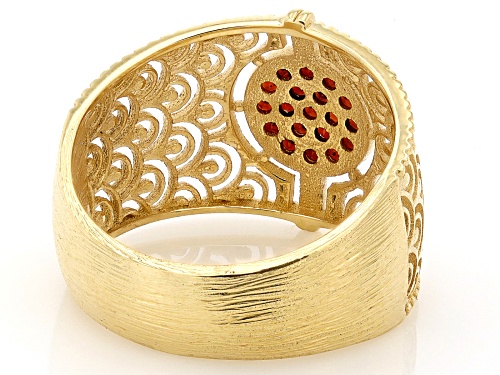 Artisan Collection of Turkey™ Pave Garnet & Black Rhodium 18K Gold Over Sterling Silver Ring - Size 11