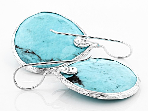 Tehya Oyama Turquoise™ Pear Shape Blue Kingman Turquoise Sterling Silver Drop Earrings