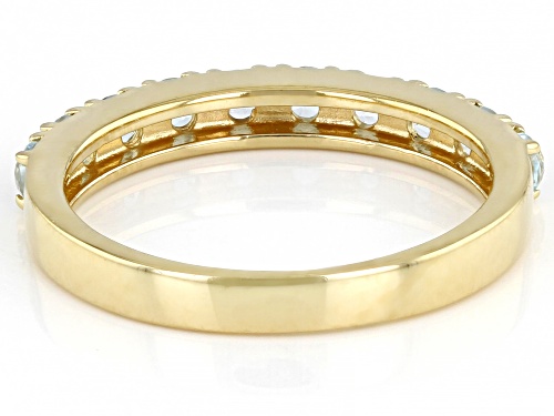 0.59ctw Round Glacier Topaz™ 18k Yellow Gold Over Sterling Silver Band Ring - Size 9