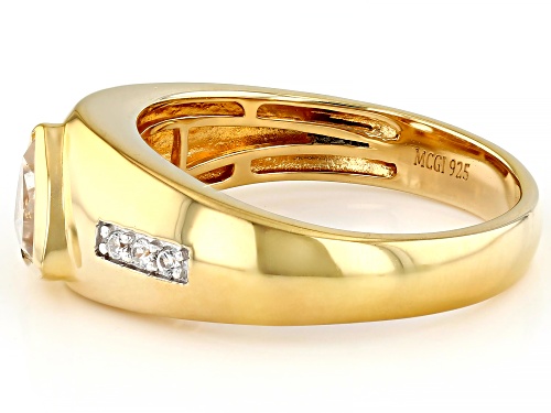 0.68ctw Lab Created White Sapphire 18k Yellow Gold Over Sterling Silver Ring - Size 9