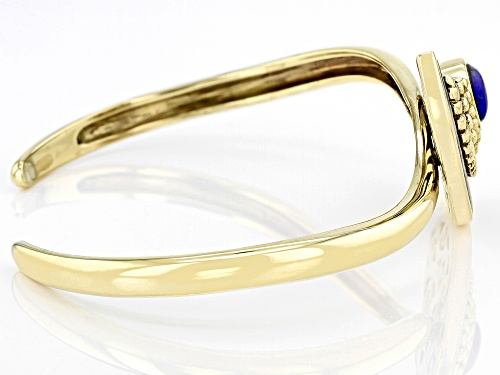Global Destinations™ Lapis Lazuli 18k Yellow Gold Over Brass Cuff Bracelet - Size 7.5