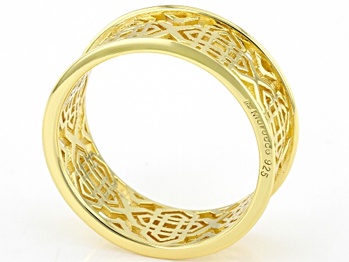 Global Destinations™ 18k Yellow Gold Over Sterling Silver Filigree Open Design Ring - Size 7