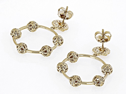 Global Destinations™18k Yellow Gold Over Brass Dangle Earrings