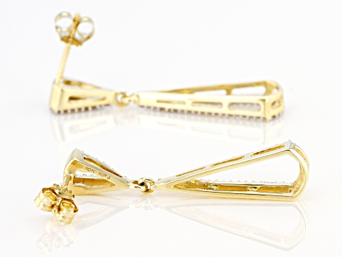 0.28ctw Round White Diamond 10K Yellow Gold Earrings