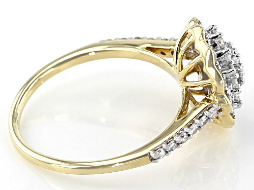 0.50ctw Round White Diamond 10K Yellow Gold Ring - Size 7