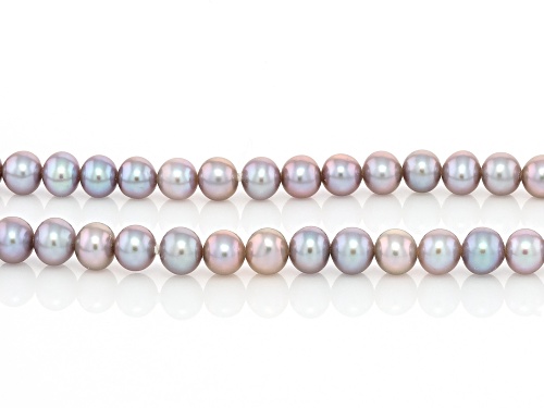 5-6mm Platinum Cultured Freshwater Pearl Endless Strand Necklace