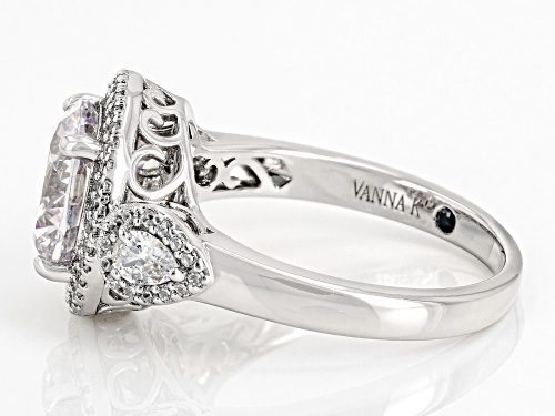 Vanna K™ Bella Luce® 6.84ctw White Diamond Simulant Platineve® Ring (4.14ctw DEW) - Size 12