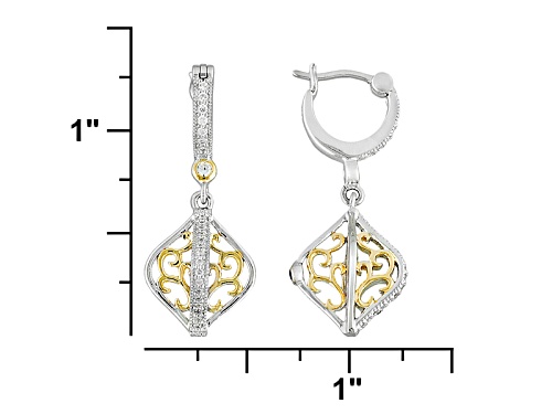 Vanna K ™ For Bella Luce ® .54ctw Two-Tone 18k Yellow Gold Over Platineve™ Earrings