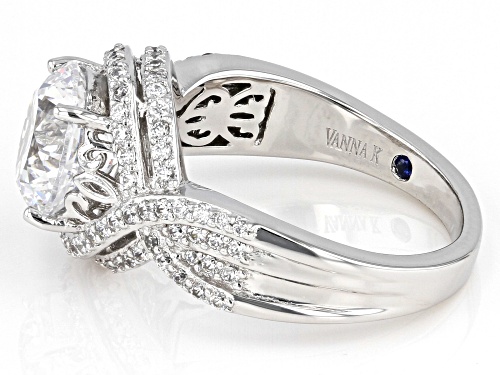 Vanna K ™ For Bella Luce ® 7.75ctw Vanna K Cut Round Diamond Simulant Platineve® Ring - Size 10