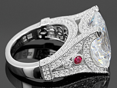 Vanna K ™ For Bella Luce ® 8.03ctw Diamond Simulant & Lab Created Ruby Platineve® Ring - Size 5