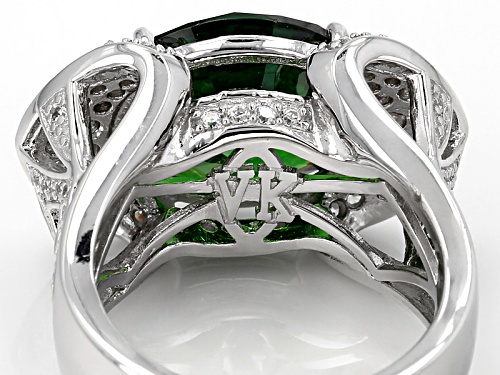 Vanna K ™ For Bella Luce ® 13.47ctw Emerald And White Diamond Simulants Platineve® Ring - Size 6