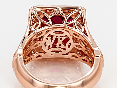 Vanna K ™ For Bella Luce ® 5.29ctw Ruby And White Diamond Simulants Eterno ™ Rose Ring - Size 12