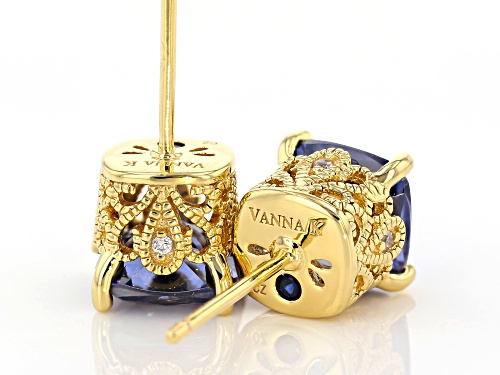Vanna K ™ For Bella Luce ® 5.21ctw Tanzanite & White Diamond Simulants Eterno ™ Yellow Earrings