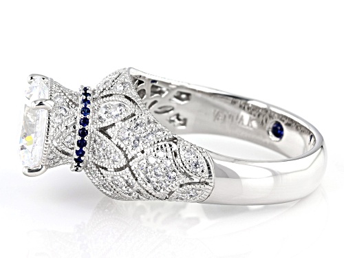 Vanna K ™ For Bella Luce® 7.78ctw Diamond Simulant  & Lab Created Sapphire Platineve® Ring - Size 8