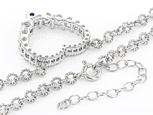 Vanna K ™ For Bella Luce ® 3.28ctw White Diamond Simulant Platineve® Heart Necklace - Size 18