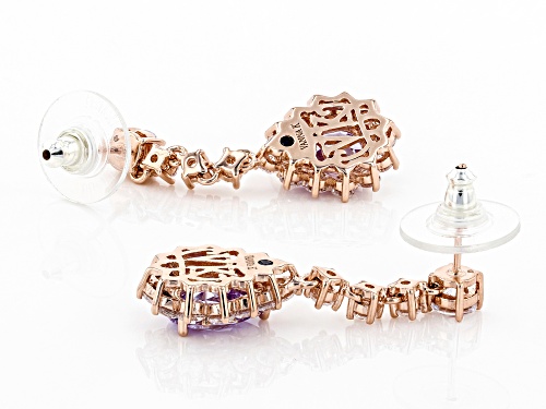 Vanna K ™ For Bella Luce®9.22CTW Lavender And White Diamond Simulant Eterno ™ Rose Earrings
